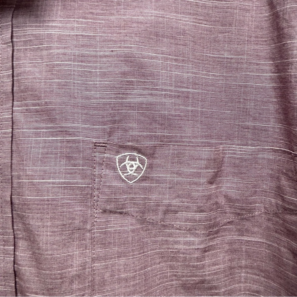 Ariat Burgundy Button Down Shirt XL - Picture 5 of 9